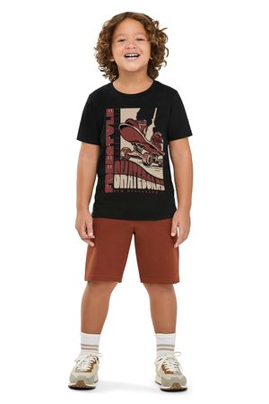 Conjunto Infantil Menino Estampa Sports Elian Preto