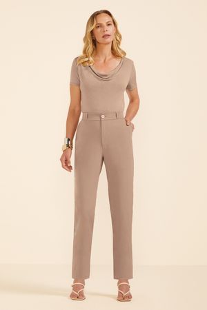 Blusa Feminina Decote Degagê Marialícia Marrom