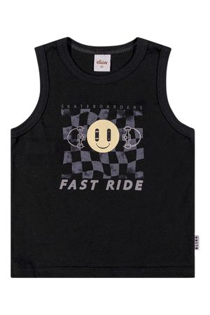 Regata Infantil Menino Skate Elian Preto