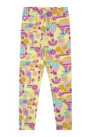 Calça Legging Infantil Menina Com Estampa Elian Amarelo
