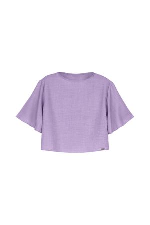 Conjunto Feminino Monocromático Textura Marialícia Lilás