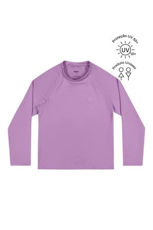 Blusa Infantil Unissex Com Proteção Solar Elian Lilás