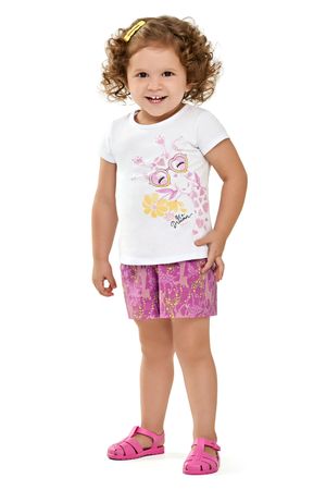 Conjunto Infantil Menina Girafinha Elian Branco