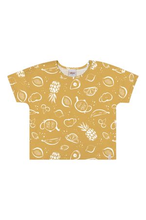 Blusa Infantil Menina Com Estampa Elian Amarelo