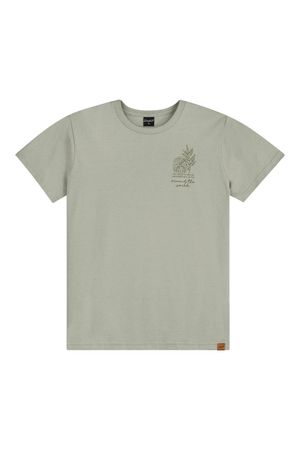 Camiseta Juvenil Menino Malha Linho Beats Verde