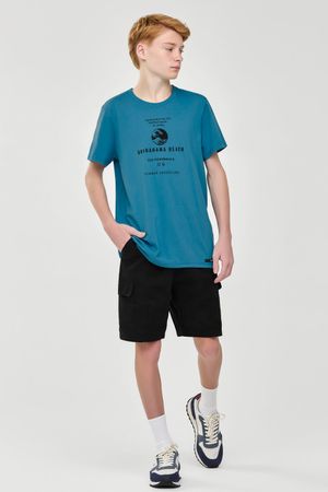 Camiseta Juvenil Menino Summer Adventure Beats Azul