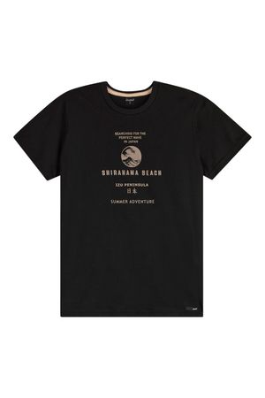 Camiseta Juvenil Menino Summer Adventure Beats Preto