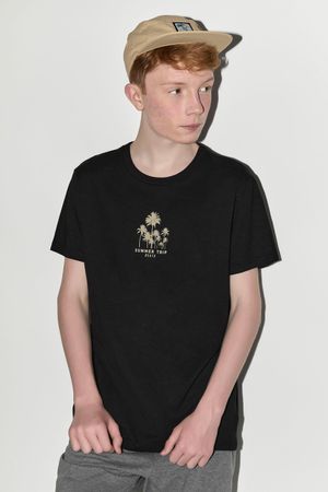 Camiseta Juvenil Menino Summer Trip Beats Preto