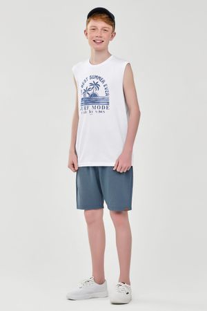 Conjunto Juvenil Menino Surf Mode Beats Branco