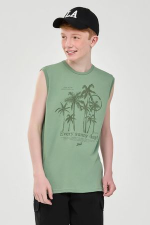 Regata Juvenil Menino Tropical Beats Verde