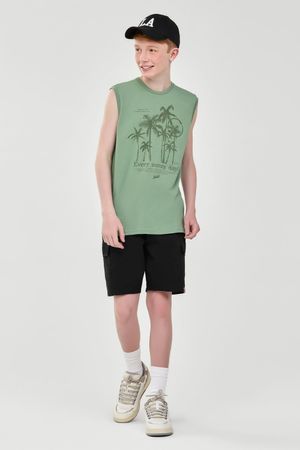 Regata Juvenil Menino Tropical Beats Verde