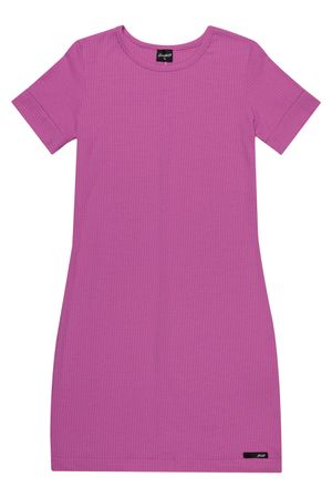 Vestido Curto Juvenil Menina Canelado Beats Rosa
