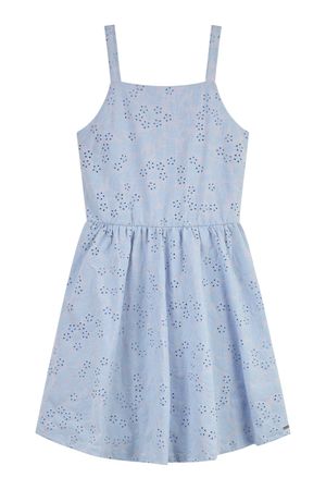 Vestido Juvenil Menina Devorê Floral Beats Azul