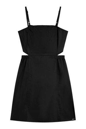 Vestido Curto Juvenil Menina Cut Out Beats Preto