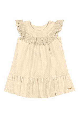 Vestido Bebê Menina Babado Com Textura Colorittá Amarelo