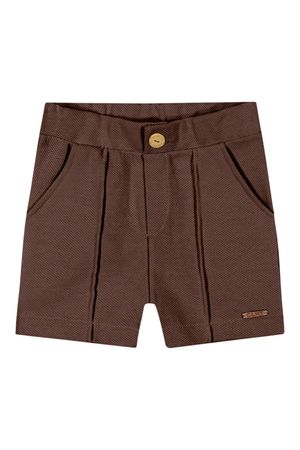 Bermuda Infantil Menino Com Textura Colorittá Marrom