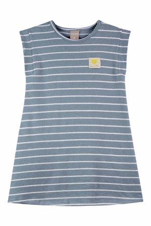 Vestido Infantil Menina Listrado Colorittá Azul