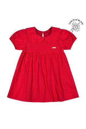Vestido Bebê Menina Gola Boneca Bordado Colorittá Vermelho
