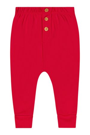 Calça Bebê Unissex Suedine Botões Colorittá Vermelho