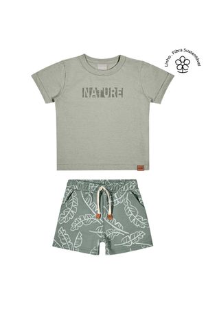 Conjunto Infantil Menino Nature Aveludado Colorittá Verde