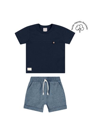 Conjunto Infantil Menino Eco Jeans Colorittá Azul