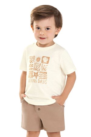 Conjunto Infantil Menino Sunny Textura Colorittá Bege