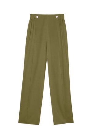 Calça Feminina Reta Viscose Marialícia Verde