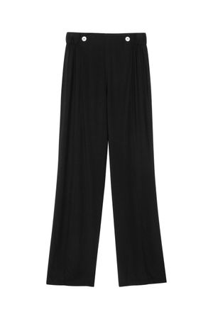 Calça Feminina Reta Viscose Marialícia Preto