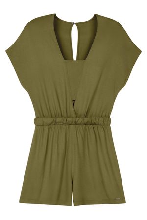 Macaquinho Feminino Com Abertura Marialícia Verde