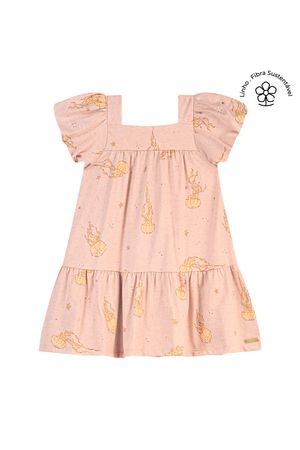 Vestido Infantil Menina Jellyfish Colorittá Rosa