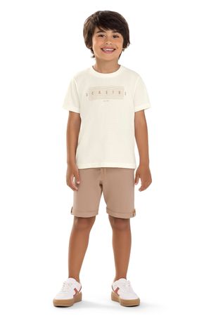 Conjunto Infantil Menino Seaside Puff Colorittá Bege