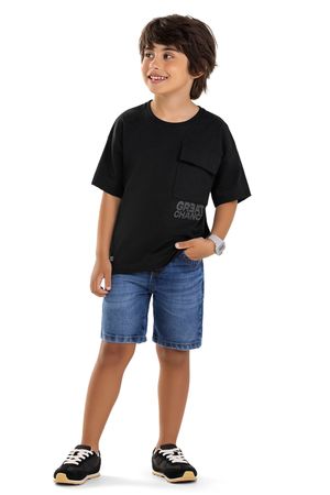 Bermuda Infantil Menino Jeans Colorittá Azul