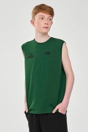 Regata Juvenil Menino Ombros Amplos Beats Verde