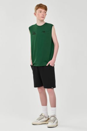 Regata Juvenil Menino Ombros Amplos Beats Verde