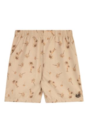 Bermuda Juvenil Menino Estampa Tropical Beats Bege