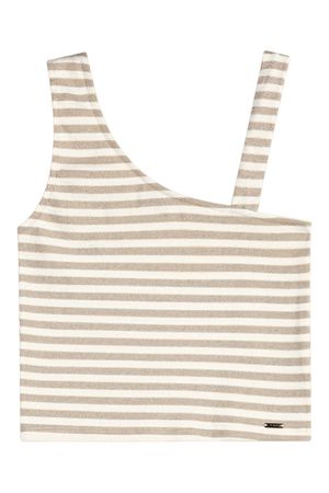 Regata Cropped Juvenil Menina Assimétrica Beats Amarelo