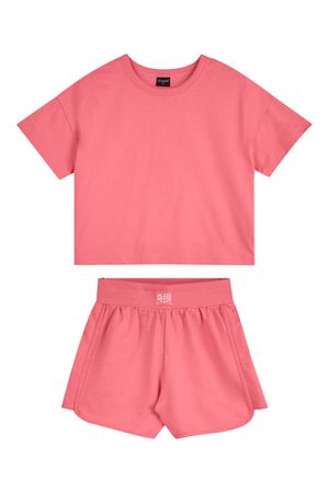 Conjunto Juvenil Menina Monocromático Beats Rosa