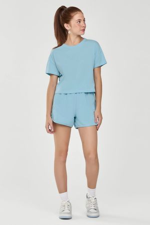 Conjunto Juvenil Menina Monocromático Beats Azul