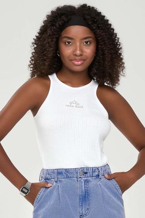 Regata Juvenil Menina Canelada Rodeo Heart Beats Branco