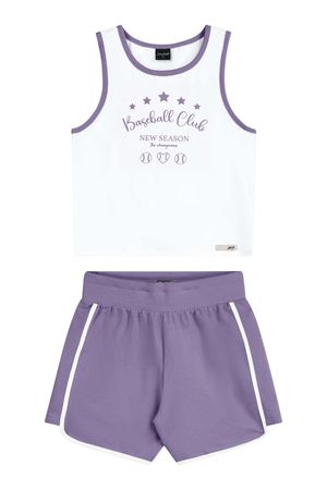 Conjunto Juvenil Menina Regata Sport Beats Lilás