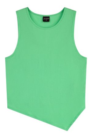 Regata Cropped Juvenil Menina Assimétrica Beats Verde