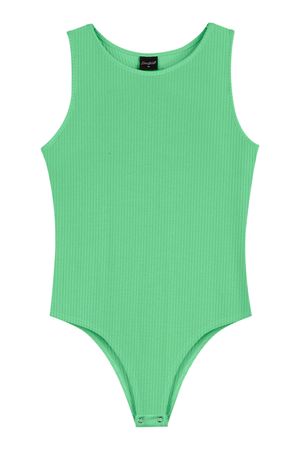 Body Juvenil Menina Canelado Beats Verde