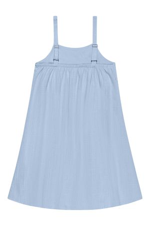 Vestido Juvenil Menina Alças Reguláveis Beats Azul