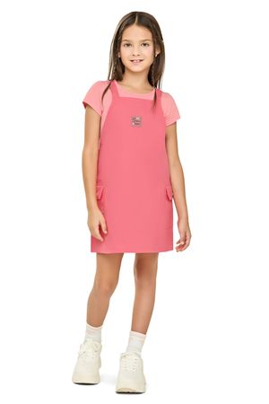 Conjunto Infantil Menina Com Sobreposição Elian Rosa