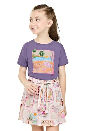 Conjunto Infantil Menina Brilho Stamp Elian Lilás