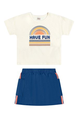 Conjunto Infantil Menina Botonê Elian Bege