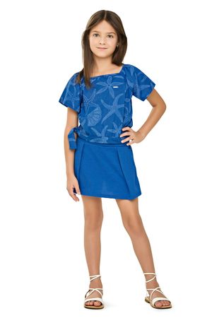 Conjunto Infantil Menina Estrela-do-Mar Elian Azul