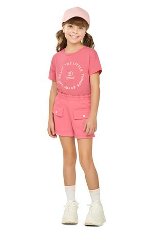 Conjunto Infantil Menina Moletinho Elian Rosa