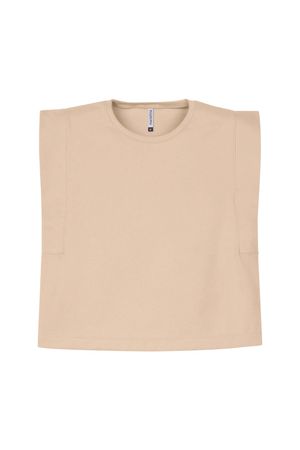 Regata Feminina Muscle Tee Texturizada Marialícia Bege