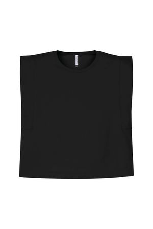 Regata Feminina Muscle Tee Texturizada Marialícia Preto